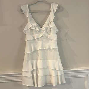 White Bardot mini dress. Size 6/S worn once. Perfect condition